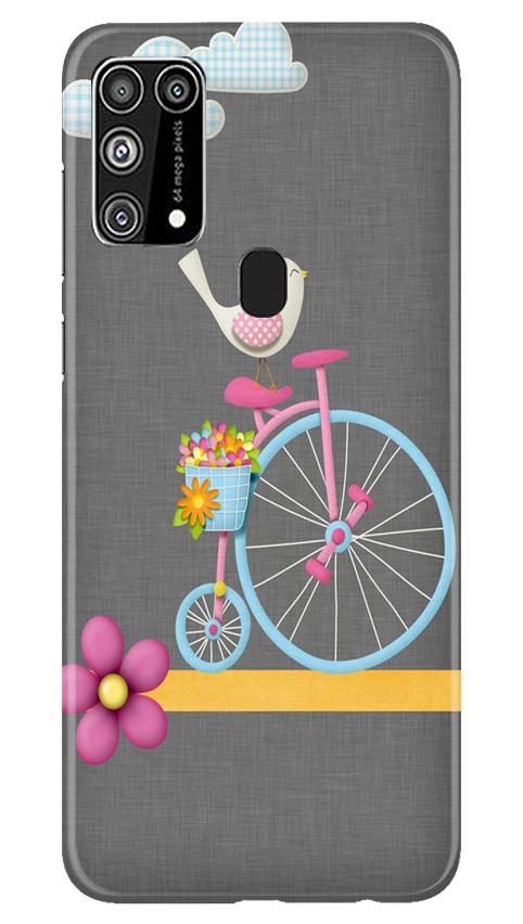 Sparrow with cycle Mobile Back Case for Samsung Galaxy M31s (Design - 34) Sparrow with cycle Case for Samsung Galaxy M31s