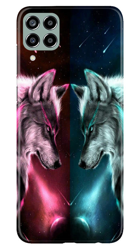 Wolf fight Mobile Back Case for Samsung Galaxy M33 5G (Design - 190) Wolf fight Case for Samsung Galaxy M33 5G (Design No. 190)