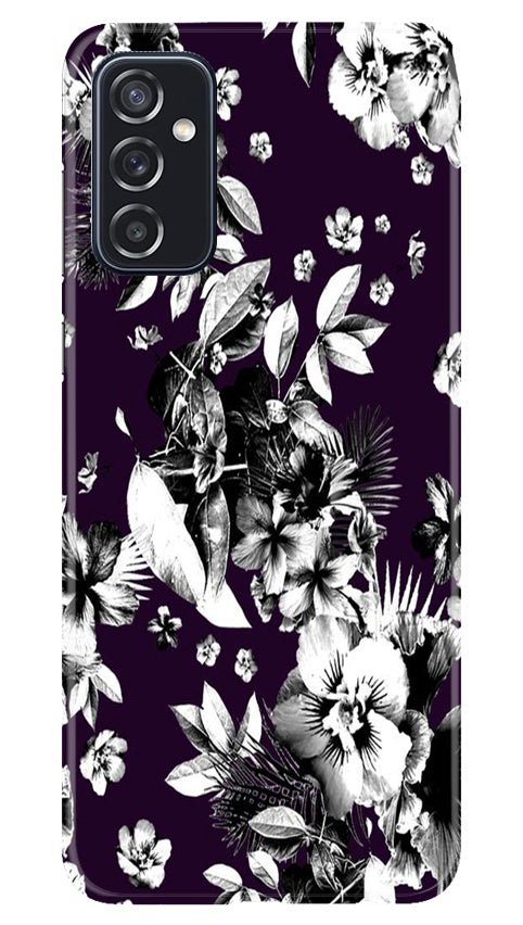 white flowers Mobile Back Case for Samsung Galaxy M52 5G (Design - 7) white flowers Case for Samsung Galaxy M52 5G