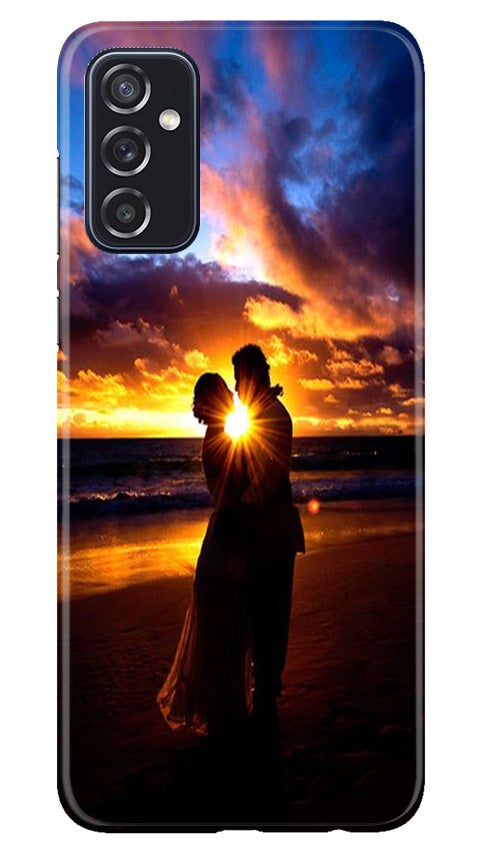 Couple Sea shore Mobile Back Case for Samsung Galaxy M52 5G (Design - 13) Couple Sea shore Case for Samsung Galaxy M52 5G