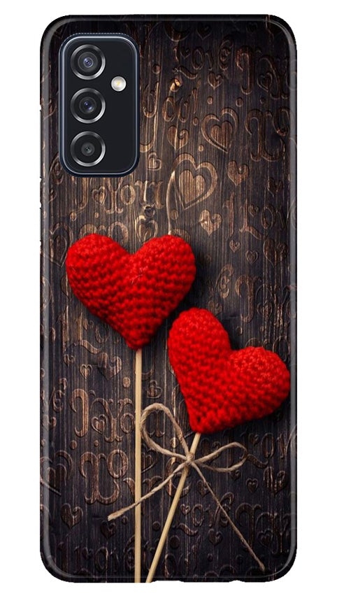 Red Hearts Mobile Back Case for Samsung Galaxy M52 5G (Design - 80) Red Hearts Case for Samsung Galaxy M52 5G