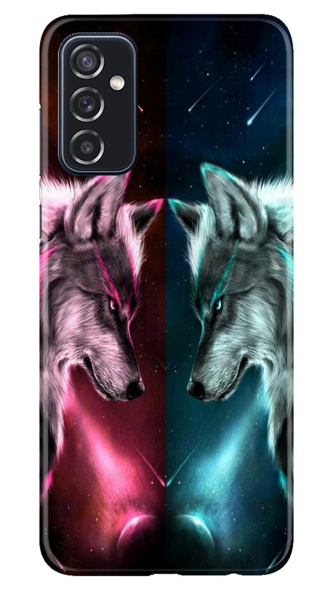 Wolf fight Mobile Back Case for Samsung Galaxy M52 5G (Design - 221) Wolf fight Case for Samsung Galaxy M52 5G (Design No. 221)