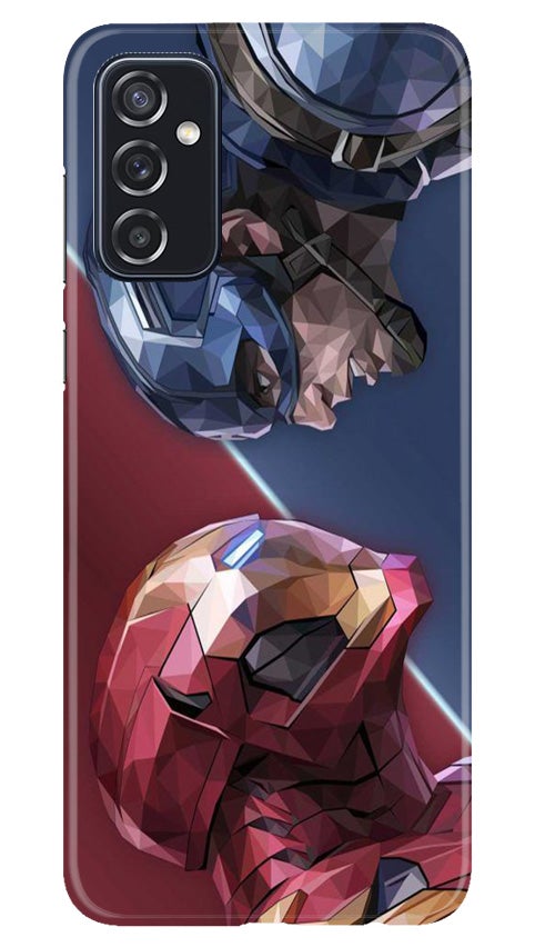 Ironman Captain America Mobile Back Case for Samsung Galaxy M52 5G (Design - 245) Ironman Captain America Case for Samsung Galaxy M52 5G (Design No. 245)