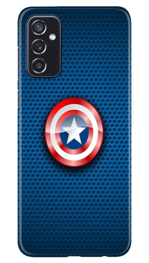 Captain America Shield Mobile Back Case for Samsung Galaxy M52 5G (Design - 253) Captain America Shield Case for Samsung Galaxy M52 5G (Design No. 253)