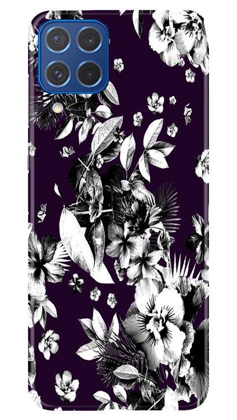 white flowers Mobile Back Case for Samsung Galaxy M62 (Design - 7) white flowers Case for Samsung Galaxy M62
