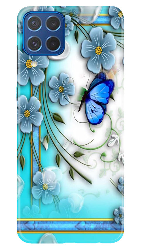 Blue Butterfly Mobile Back Case for Samsung Galaxy M62 (Design - 21) Blue Butterfly Case for Samsung Galaxy M62
