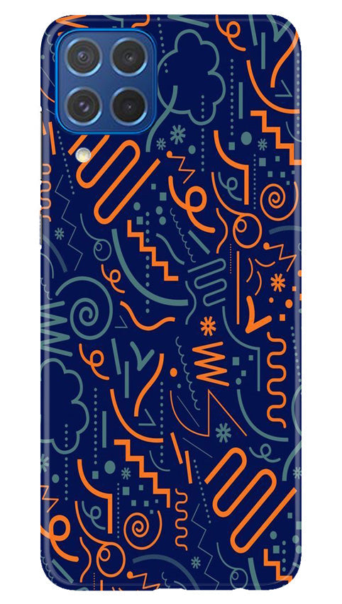 Line Art Baground Mobile Back Case for Samsung Galaxy M62 (Design - 26) Line Art Baground Case for Samsung Galaxy M62