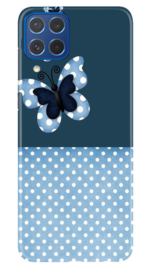 White dots Butterfly Mobile Back Case for Samsung Galaxy M62 (Design - 31) White dots Butterfly Case for Samsung Galaxy M62