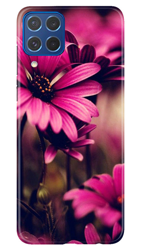 Purple Daisy Mobile Back Case for Samsung Galaxy M62 (Design - 65) Purple Daisy Case for Samsung Galaxy M62