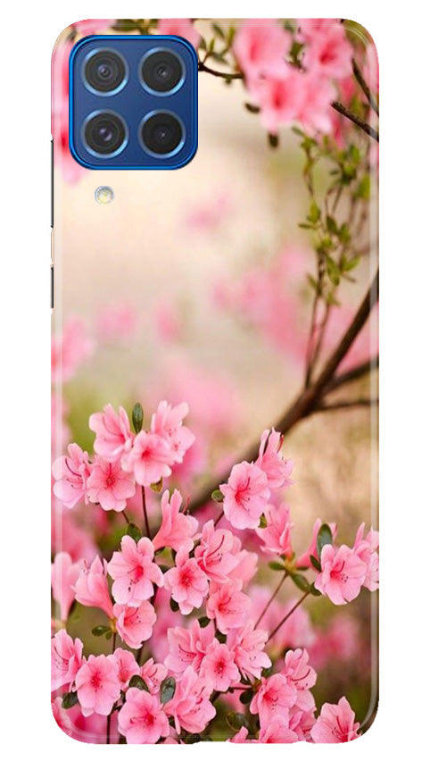 Pink flowers Mobile Back Case for Samsung Galaxy M62 (Design - 69) Pink flowers Case for Samsung Galaxy M62