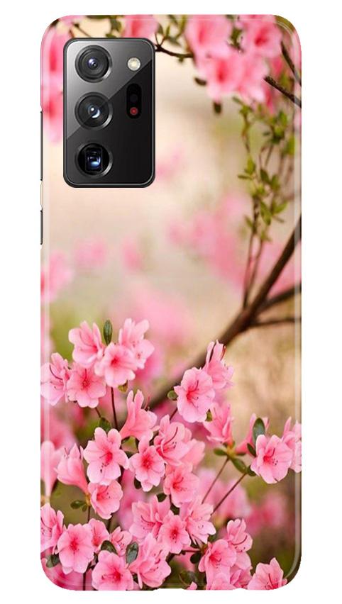 Pink flowers Mobile Back Case for Samsung Galaxy Note 20 (Design - 69) Pink flowers Case for Samsung Galaxy Note 20