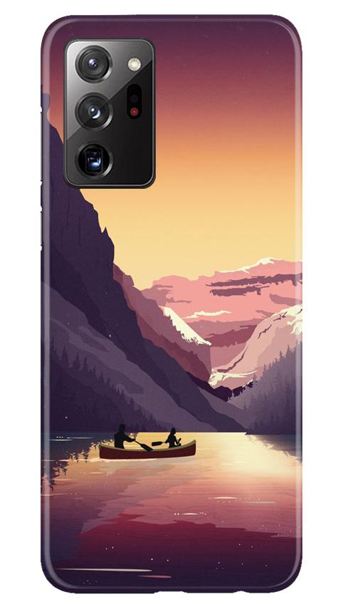 Mountains Boat Mobile Back Case for Samsung Galaxy Note 20 Ultra (Design - 181) Mountains Boat Case for Samsung Galaxy Note 20 Ultra (Design - 181)