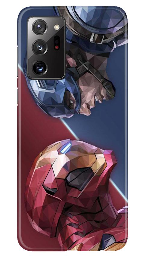 Ironman Captain America Mobile Back Case for Samsung Galaxy Note 20 (Design - 245) Ironman Captain America Case for Samsung Galaxy Note 20 (Design No. 245)