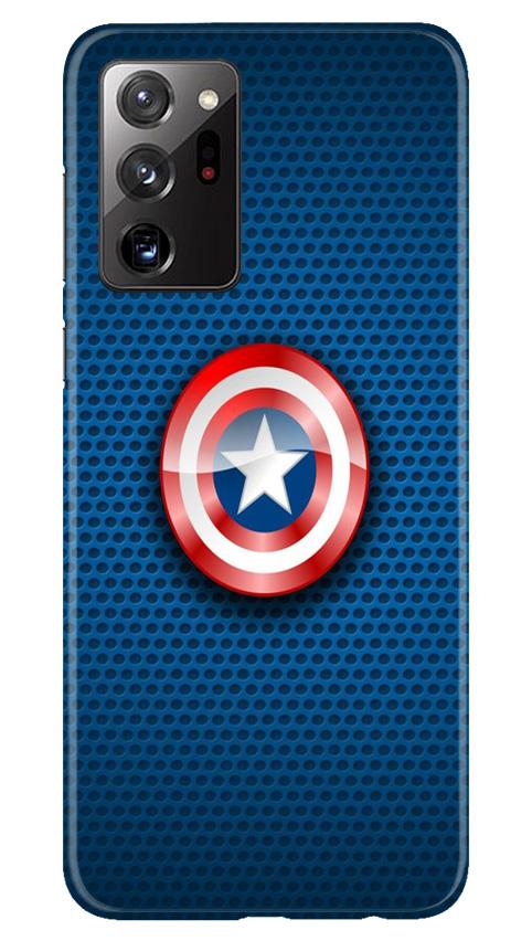 Captain America Shield Mobile Back Case for Samsung Galaxy Note 20 Ultra (Design - 253) Captain America Shield Case for Samsung Galaxy Note 20 Ultra (Design No. 253)