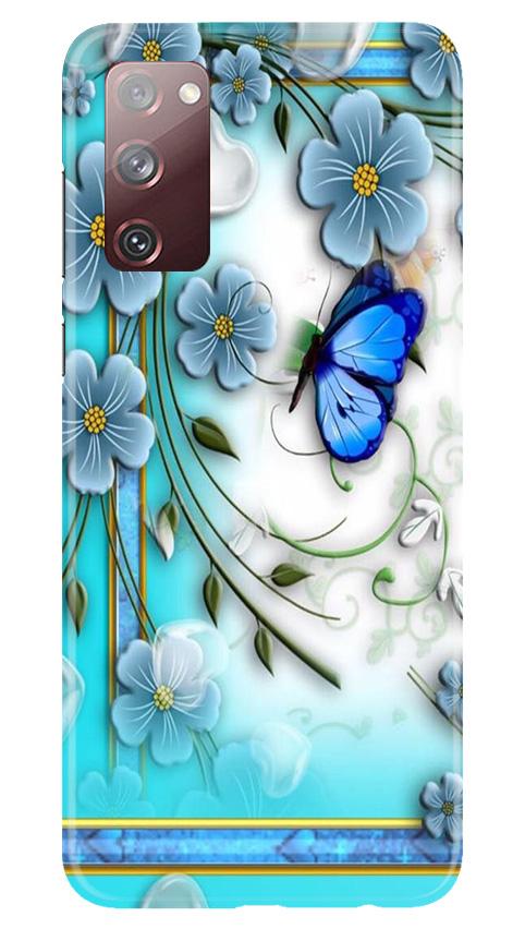 Blue Butterfly Mobile Back Case for Galaxy S20 FE (Design - 21) Blue Butterfly Case for Galaxy S20 FE