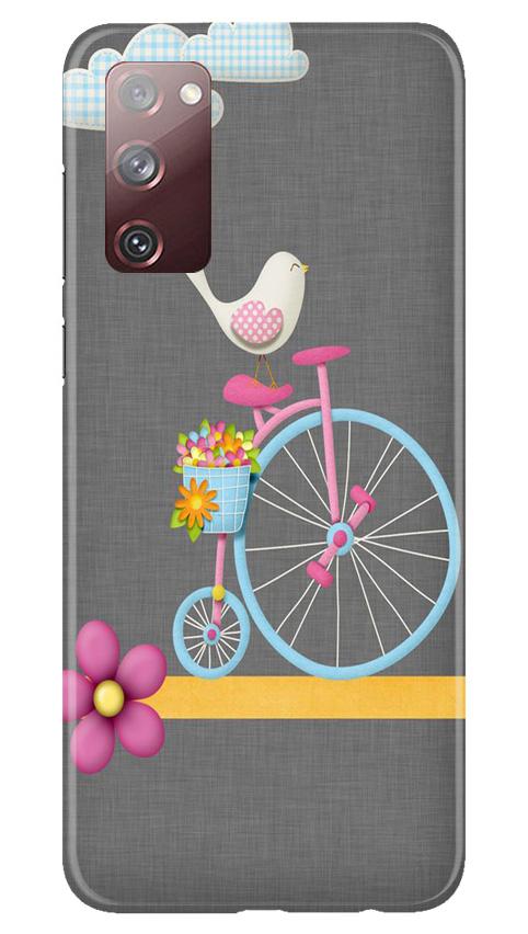 Sparron with cycle Mobile Back Case for Galaxy S20 FE (Design - 34) Sparron with cycle Case for Galaxy S20 FE