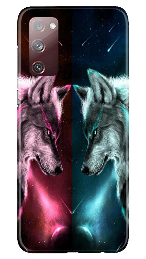 Wolf fight Mobile Back Case for Galaxy S20 FE (Design - 221) Wolf fight Case for Galaxy S20 FE (Design No. 221)