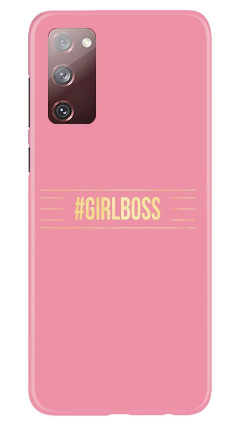 Girl Boss Pink Mobile Back Case for Galaxy S20 FE (Design - 263) Girl Boss Pink Case for Galaxy S20 FE (Design No. 263)