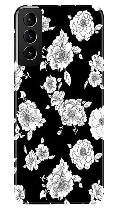 White flowers Black Background Mobile Back Case for Samsung Galaxy S22 Plus (Design - 9) White flowers Black Background Case for Samsung Galaxy S22 Plus