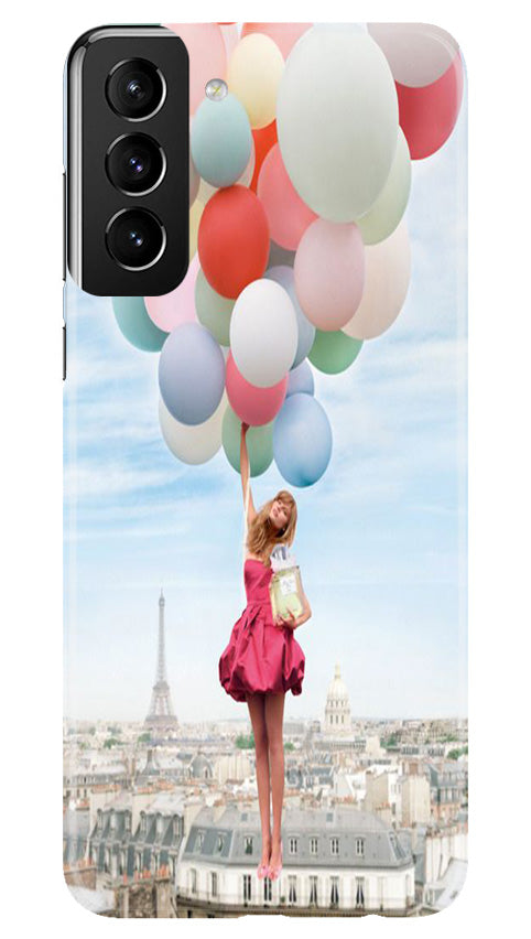 Girl with Baloon Mobile Back Case for Samsung Galaxy S22 Plus (Design - 84) Girl with Baloon Case for Samsung Galaxy S22 Plus