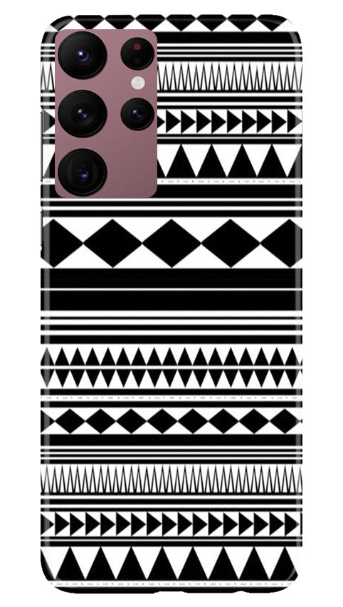 Black white Pattern Mobile Back Case for Samsung Galaxy S22 Ultra (Design - 5) Black white Pattern Case for Samsung Galaxy S22 Ultra