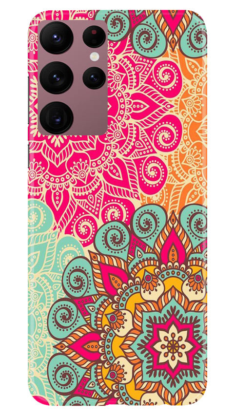 Rangoli art Mobile Back Case for Samsung Galaxy S22 Ultra (Design - 6) Rangoli art Case for Samsung Galaxy S22 Ultra