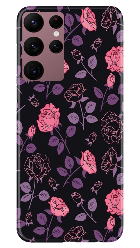 Rose Black Background Mobile Back Case for Samsung Galaxy S22 Ultra (Design - 27) Rose Black Background Case for Samsung Galaxy S22 Ultra