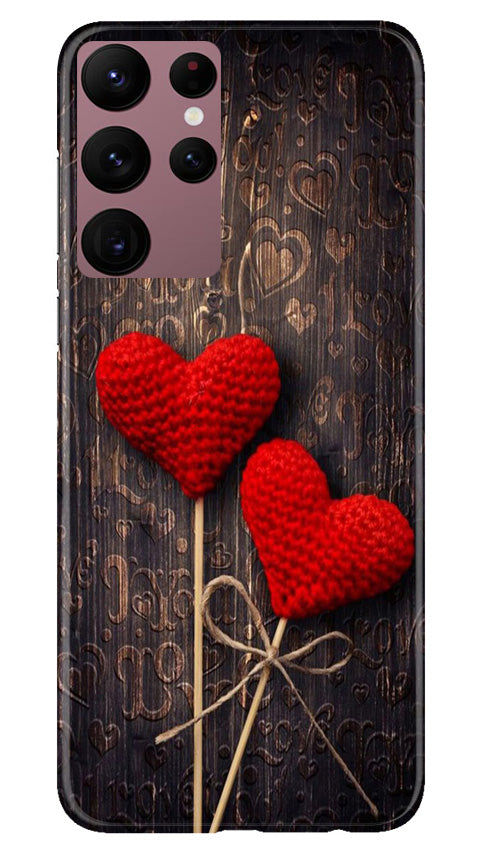 Red Hearts Mobile Back Case for Samsung Galaxy S22 Ultra (Design - 80) Red Hearts Case for Samsung Galaxy S22 Ultra