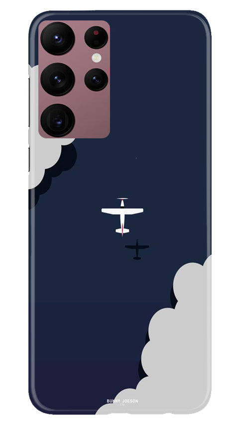 Clouds Plane Mobile Back Case for Samsung Galaxy S22 Ultra (Design - 165) Clouds Plane Case for Samsung Galaxy S22 Ultra (Design - 165)