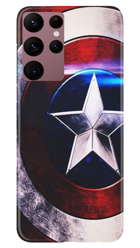 Captain America Shield Mobile Back Case for Samsung Galaxy S22 Ultra (Design - 219) Captain America Shield Case for Samsung Galaxy S22 Ultra (Design No. 219)