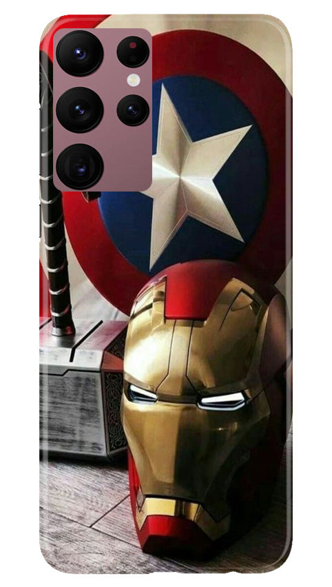 Ironman Captain America Mobile Back Case for Samsung Galaxy S22 Ultra (Design - 223) Ironman Captain America Case for Samsung Galaxy S22 Ultra (Design No. 223)
