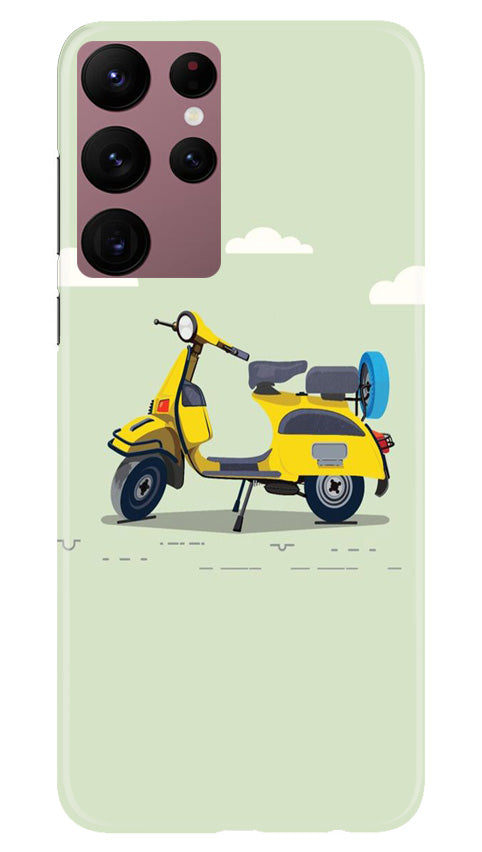 Vintage Scooter Mobile Back Case for Samsung Galaxy S22 Ultra (Design - 229) Vintage Scooter Case for Samsung Galaxy S22 Ultra (Design No. 229)