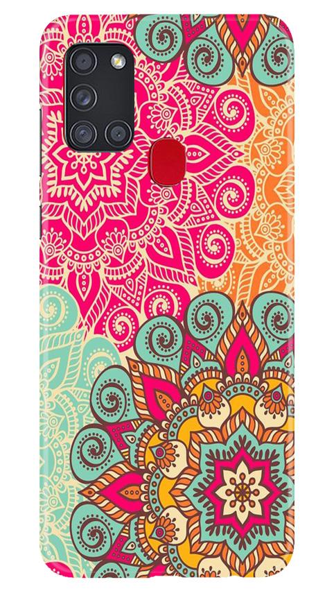 Rangoli art Mobile Back Case for Samsung Galaxy A21s (Design - 6) Rangoli art Case for Samsung Galaxy A21s