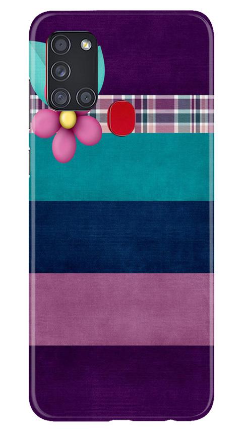 Purple Blue Mobile Back Case for Samsung Galaxy A21s (Design - 37) Purple Blue Case for Samsung Galaxy A21s