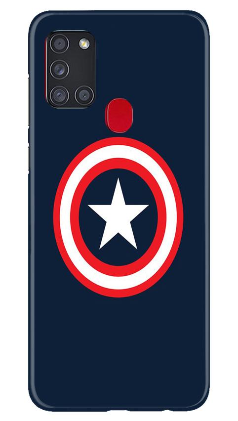 Captain America Mobile Back Case for Samsung Galaxy A21s (Design - 42) Captain America Case for Samsung Galaxy A21s