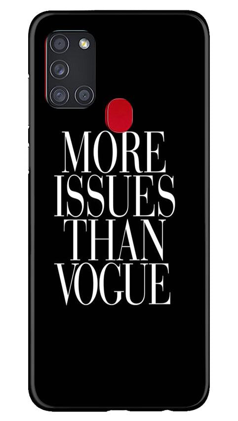 More Issues than Vague Mobile Back Case for Samsung Galaxy A21s (Design - 74) More Issues than Vague Case for Samsung Galaxy A21s