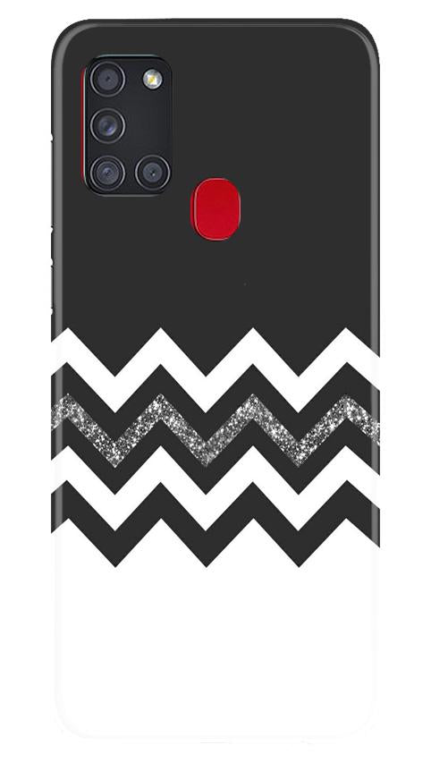 Black white Pattern2Mobile Back Case for Samsung Galaxy A21s (Design - 83) Black white Pattern2Case for Samsung Galaxy A21s