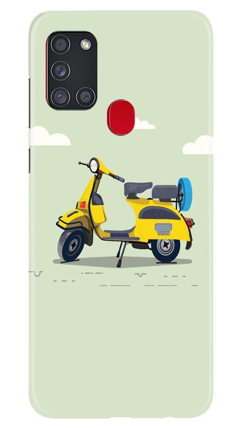 Vintage Scooter Mobile Back Case for Samsung Galaxy A21s (Design - 260) Vintage Scooter Case for Samsung Galaxy A21s (Design No. 260)