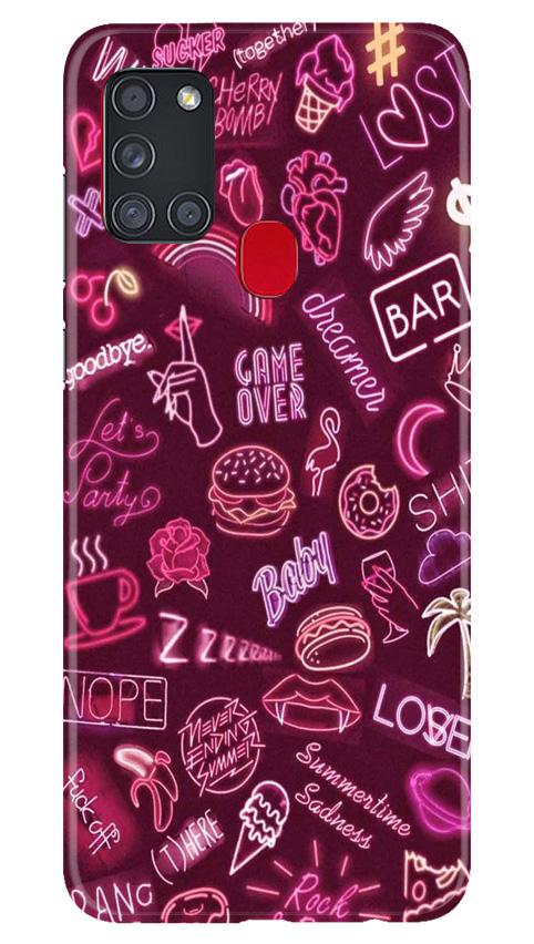 Party Theme Mobile Back Case for Samsung Galaxy A21s (Design - 392) Party Theme Mobile Back Case for Samsung Galaxy A21s (Design - 392)