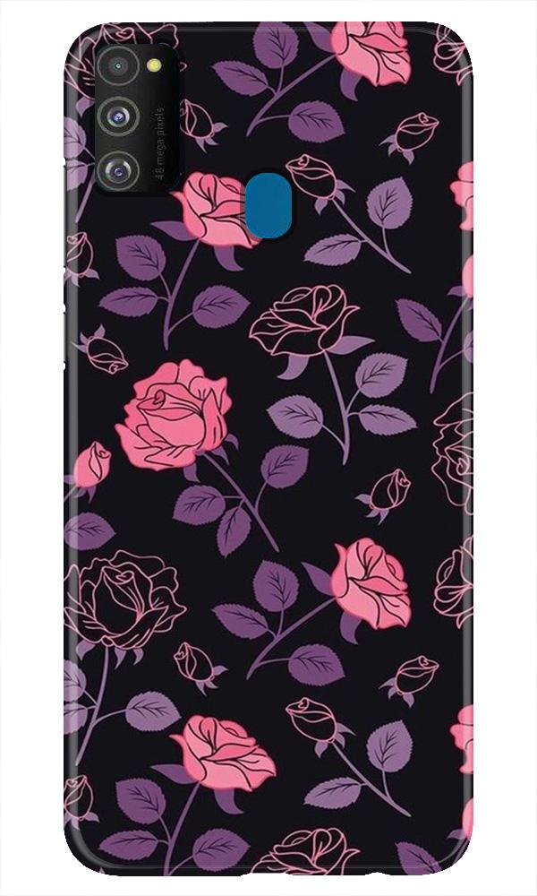Rose Pattern Mobile Back Case for Samsung Galaxy M21 (Design - 2) Rose Pattern Case for Samsung Galaxy M21