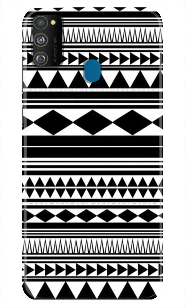 Black white Pattern Mobile Back Case for Samsung Galaxy M21 (Design - 5) Black white Pattern Case for Samsung Galaxy M21