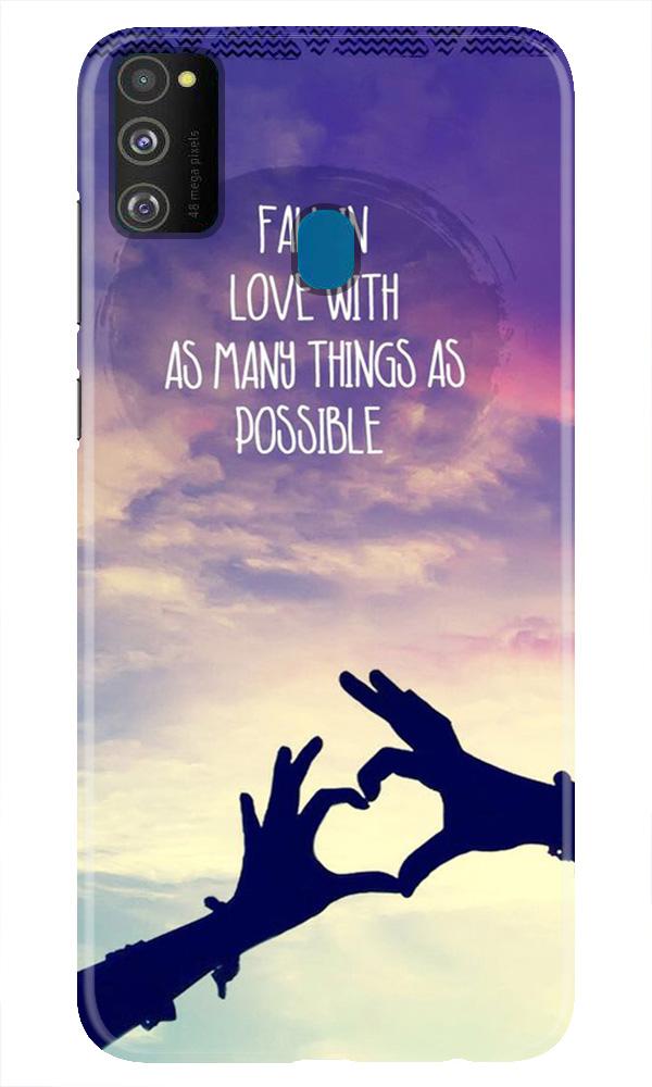 Fall in love Mobile Back Case for Samsung Galaxy M21 (Design - 50) Fall in love Case for Samsung Galaxy M21