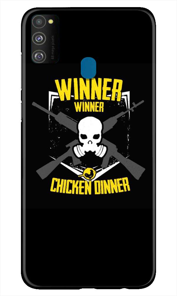 Winner Winner Chicken Dinner Mobile Back Case for Samsung Galaxy M21 (Design - 178) Winner Winner Chicken Dinner Case for Samsung Galaxy M21 (Design - 178)