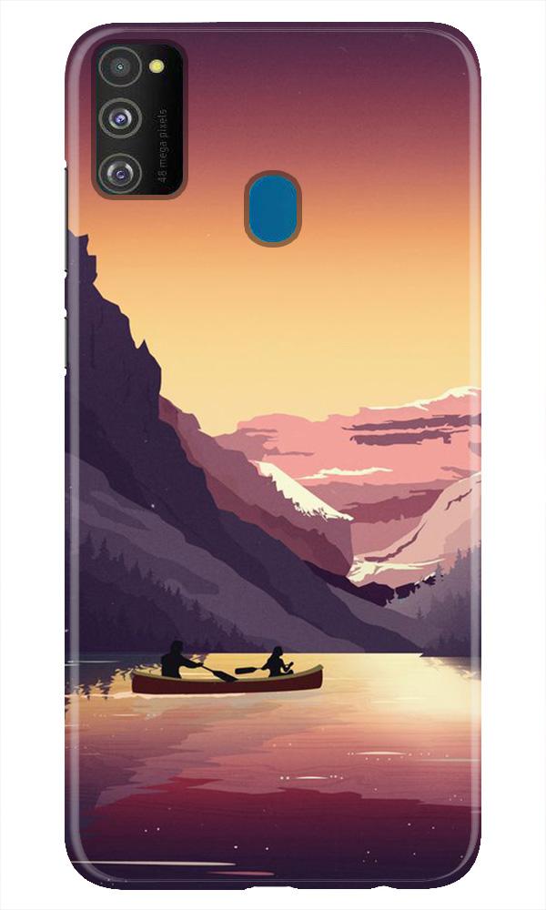 Mountains Boat Mobile Back Case for Samsung Galaxy M21 (Design - 181) Mountains Boat Case for Samsung Galaxy M21 (Design - 181)