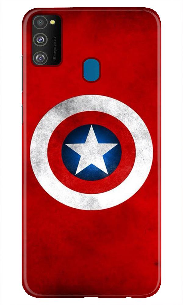 Captain America Mobile Back Case for Samsung Galaxy M21 (Design - 249) Captain America Case for Samsung Galaxy M21 (Design No. 249)