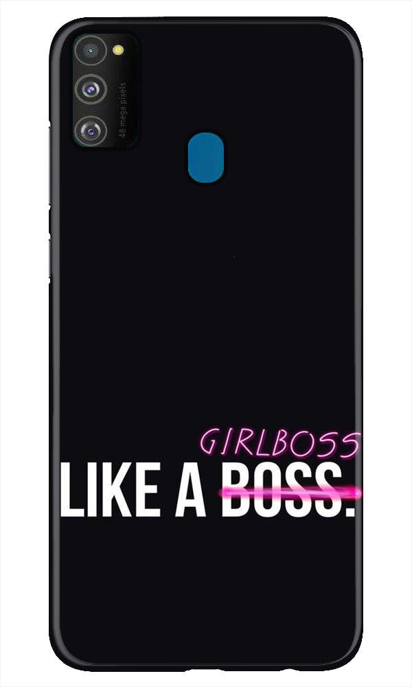 Like a Girl Boss Mobile Back Case for Samsung Galaxy M21 (Design - 265) Like a Girl Boss Case for Samsung Galaxy M21 (Design No. 265)