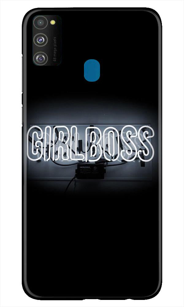 Girl Boss Black Mobile Back Case for Samsung Galaxy M21 (Design - 268) Girl Boss Black Case for Samsung Galaxy M21 (Design No. 268)