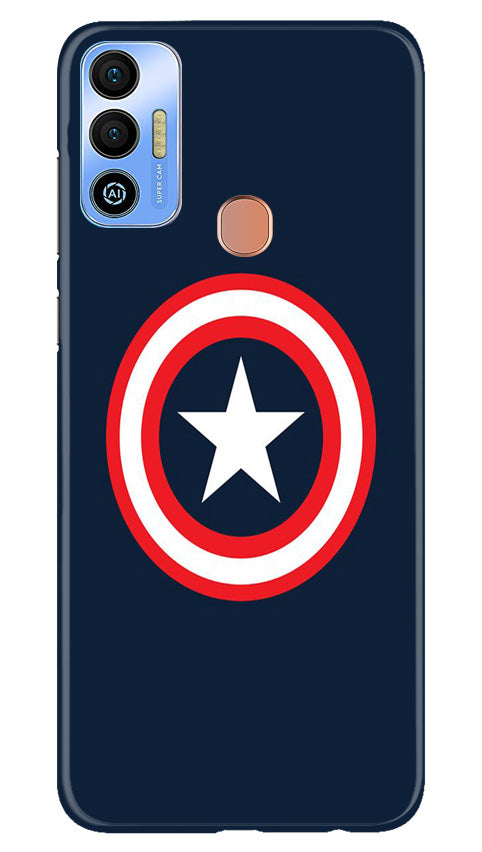 Captain America Mobile Back Case for Tecno Spark 7T (Design - 42) Captain America Case for Tecno Spark 7T
