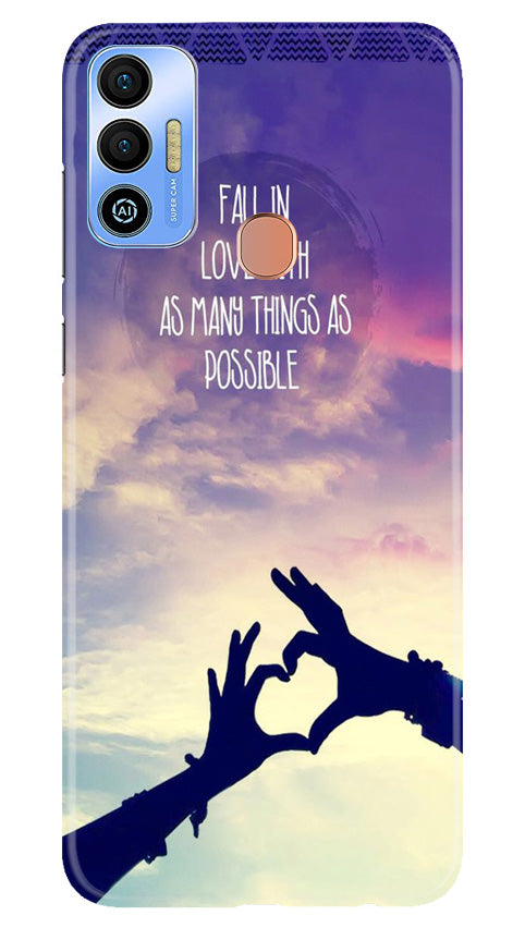 Fall in love Mobile Back Case for Tecno Spark 7T (Design - 50) Fall in love Case for Tecno Spark 7T