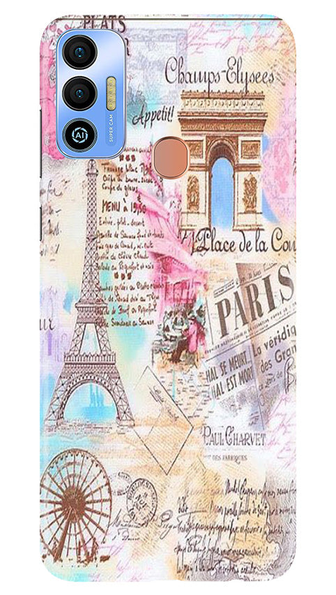 Paris Eiftel Tower Mobile Back Case for Tecno Spark 7T (Design - 54) Paris Eiftel Tower Case for Tecno Spark 7T